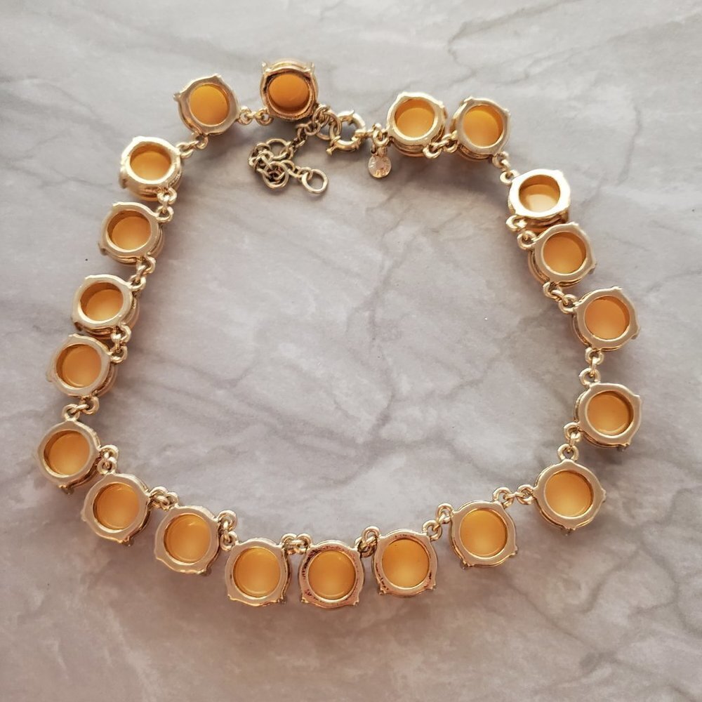 💗 J. Crew Peachy Pink Gold Bubble Classic Statement Necklace 💗 - Picture 7 of 13